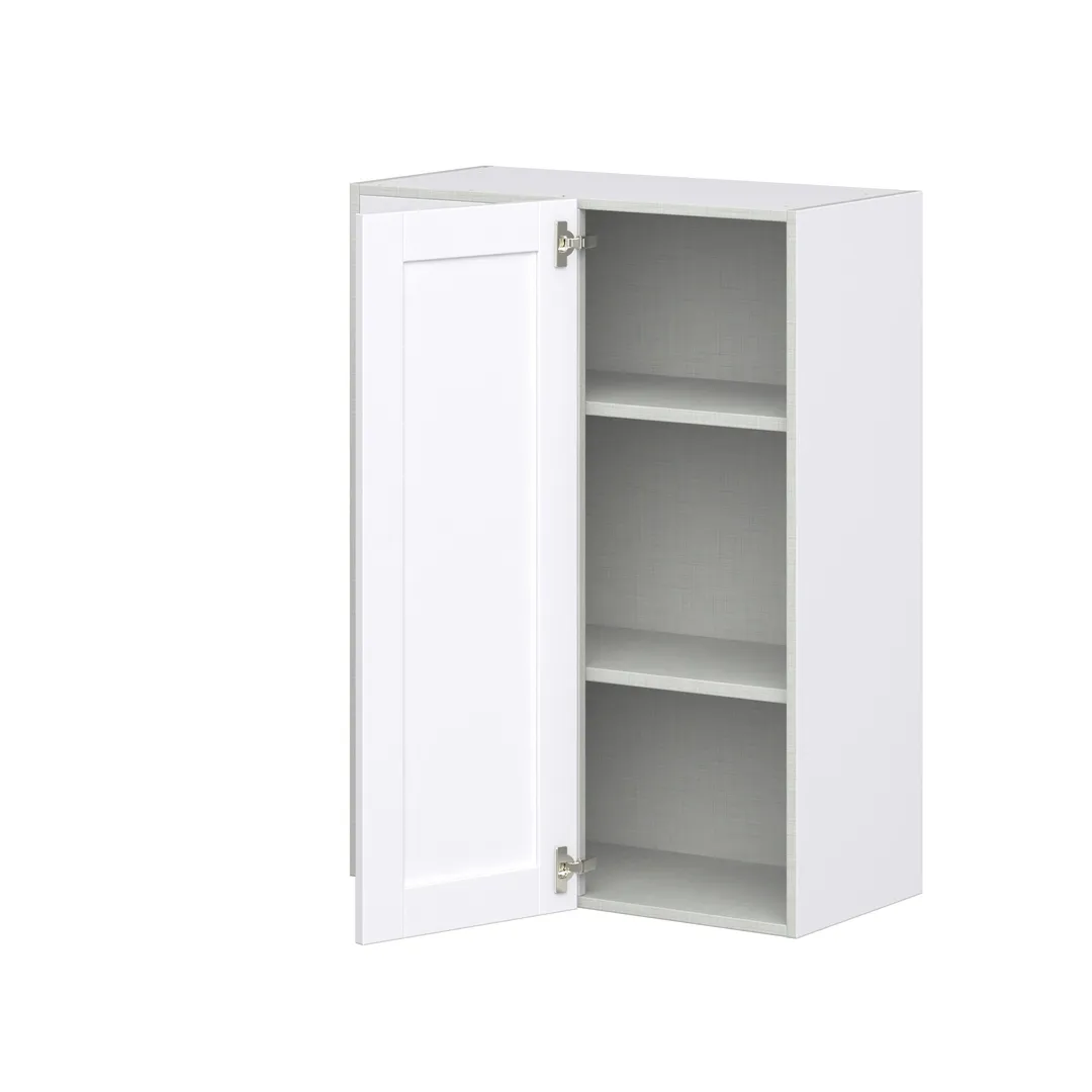 Hugo&Borg Rosemont 30-in W x 40-in H x 14-in D Glacier White Blind Wall Fully Assembled Cabinet (Recessed Panel Shaker Door Style), photo 7 of 14