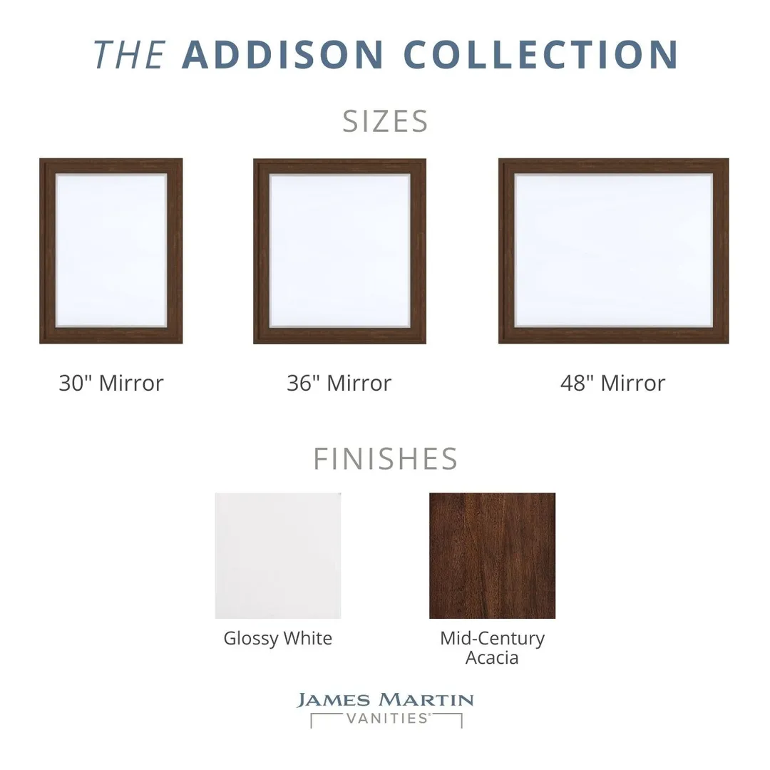 James Martin Vanities Addison 14.9-in x 45-in x 11.9-in Glossy White Soft Close Bathroom Wall Cabinet, photo 5 of 7