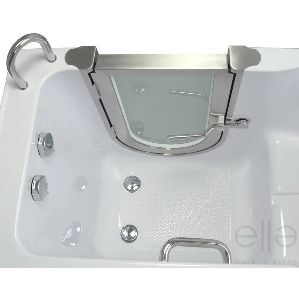 Ella Deluxe 4.58 ft. x 30 in. Acrylic Walk-In Soaking Bathtub in White with Right Drain/Door, photo 4 of 15