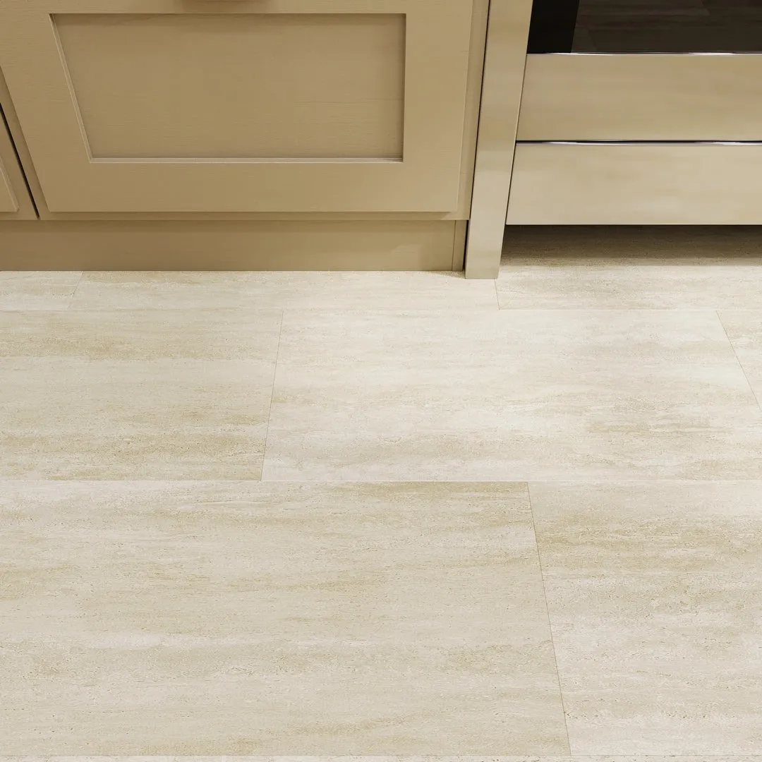 Lucida USA Cream Brown Stone Look 22-mil x 12-in W x 24-in L Waterproof Interlocking Luxury Vinyl Tile Flooring (16-sq ft/ Carton), photo 2 of 7