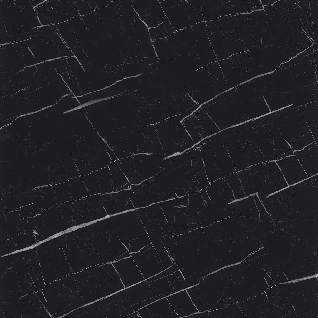 Lucida USA Nero Marquina Black Marble Look 22-mil x 12-in W x 24-in L Waterproof Interlocking Luxury Vinyl Tile Flooring (16-sq ft/ Carton), photo 6 of 7