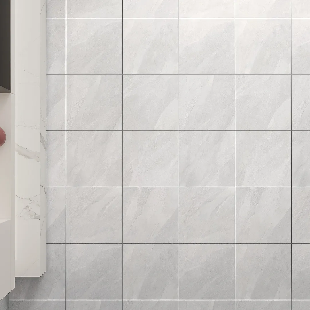 Giorbello Hurricane Silver 24-in x 24-in Glazed Porcelain Stone Look Floor and Wall Tile (12-sq. ft/ Carton), photo 5 of 7