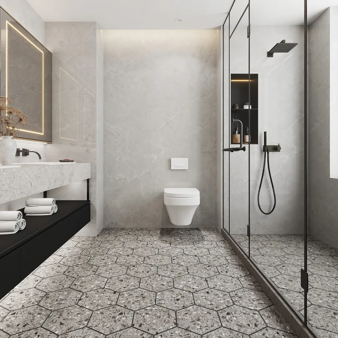 Giorbello Ceppo Gray 10-in x 10-in Glazed Porcelain Stone Look Floor and Wall Tile (17.36-sq. ft/ Carton), photo 6 of 7