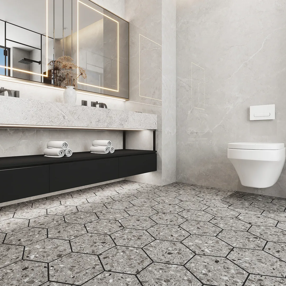 Giorbello Ceppo Gray 10-in x 10-in Glazed Porcelain Stone Look Floor and Wall Tile (17.36-sq. ft/ Carton), photo 5 of 7