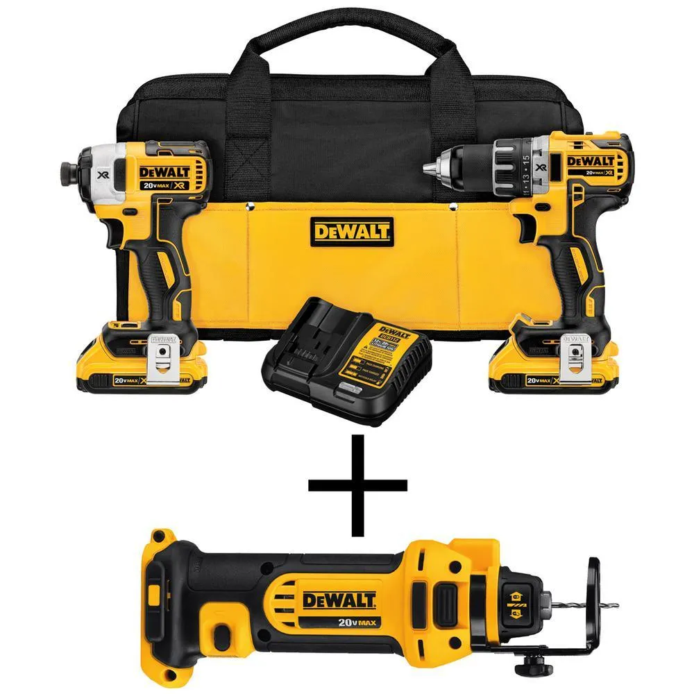 DEWALT 20-Volt Max Lithium-Ion Cordless Combo Kit (10-Tool) w/ (2) Batteries 2.0Ah, Charger & Tool Bag, photo 19 of 41