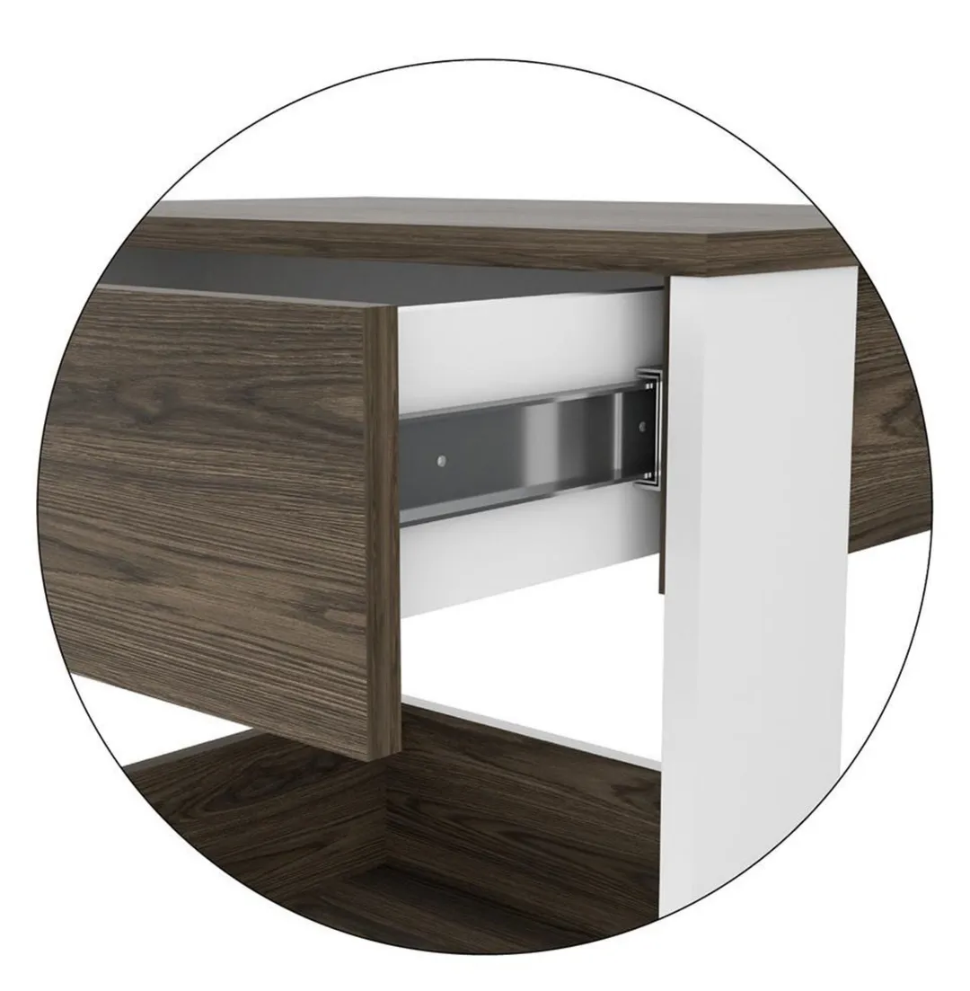 Miki Shinly Brown Wood Base with Wood Top Rolling Kitchen Cart (22.5-in x 15.6-in x 34.8-in), photo 2 of 7