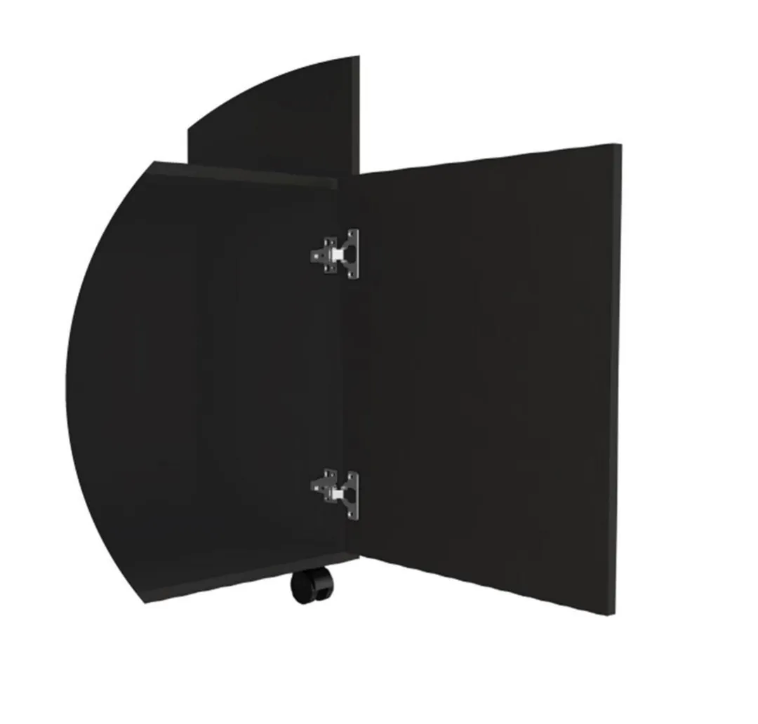 Miki Shinly Black Mdf Base with Mdf Wood Top Rolling Kitchen Cart (23.6-in x 14.96-in x 38.5-in), photo 5 of 7