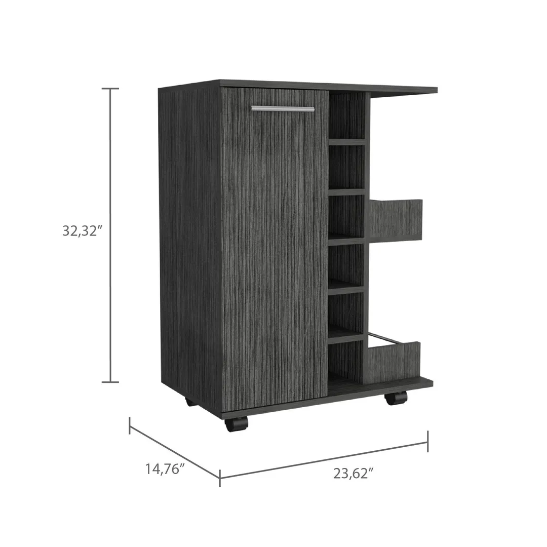 Miki Shinly Black Mdf Base with Mdf Black Granite Top Water Jug Cart (23.62-in x 14.76-in x 32.32-in), photo 6 of 7