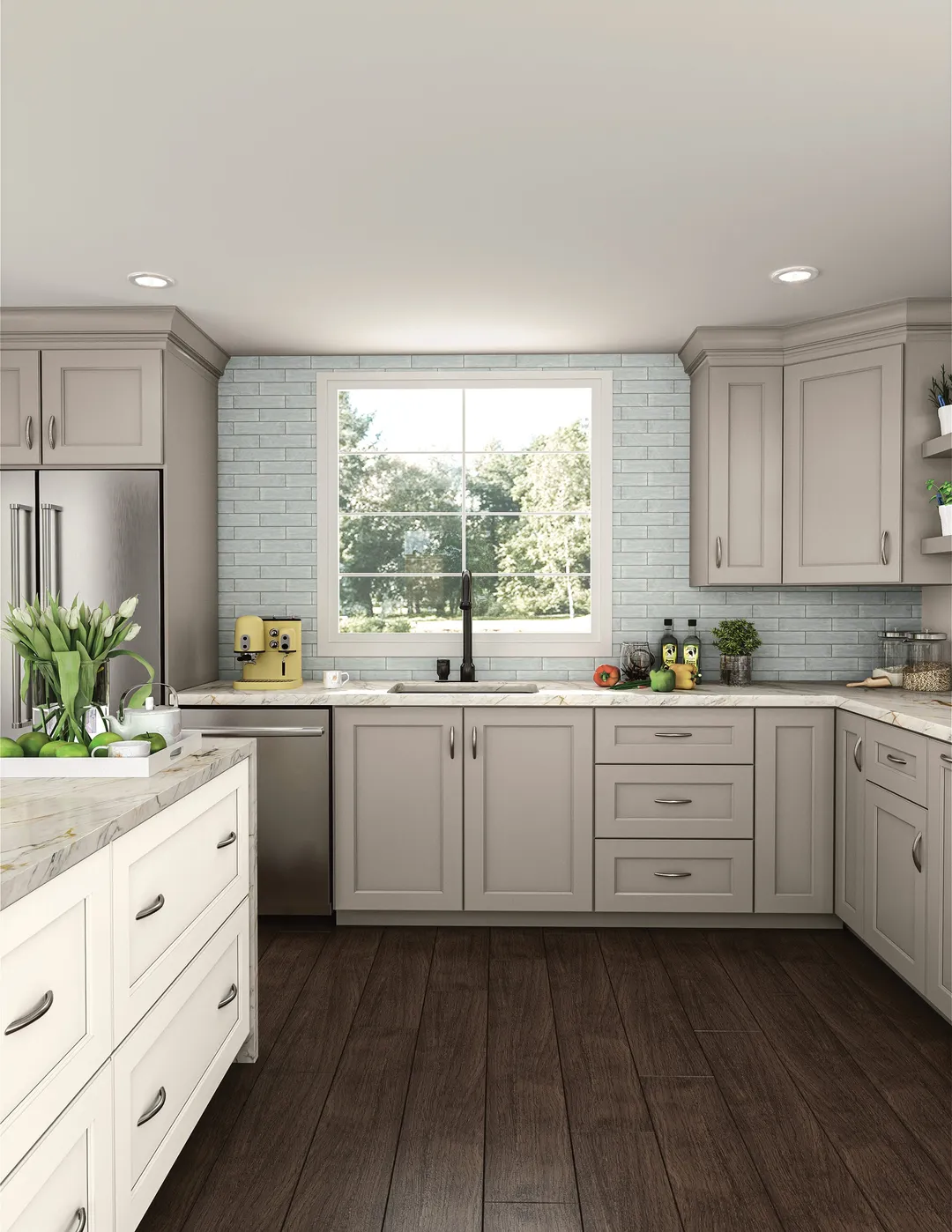 Diamond Express Macaulay 36-in W x 36-in H x 12-in D White L-shaped Corner Wall Fully Assembled Plywood Cabinet (Recessed Panel Square Style), photo 3 of 5