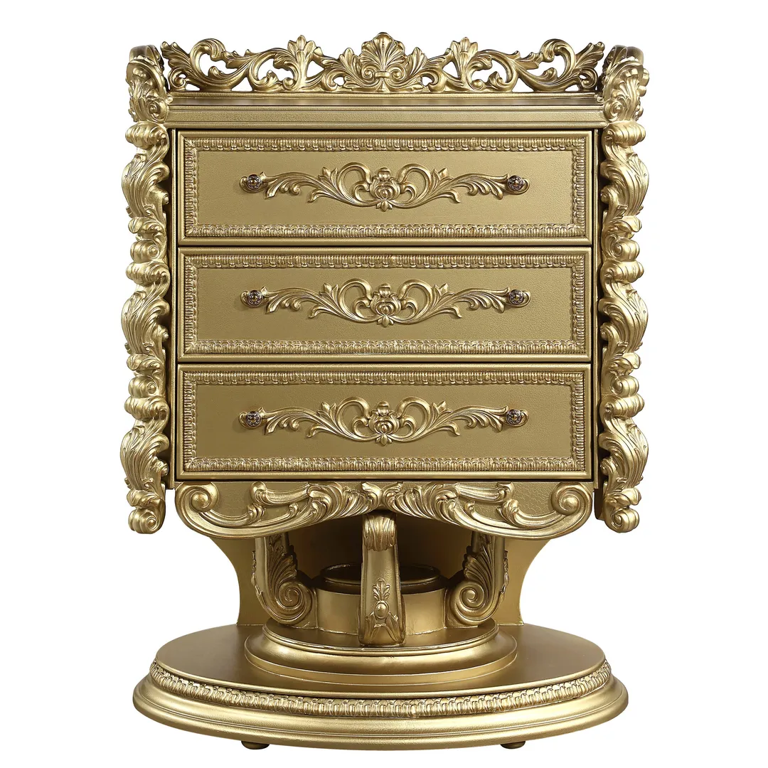 ACME FURNITURE Gold Finish 3-Drawer Accent Chest, photo 2 of 6