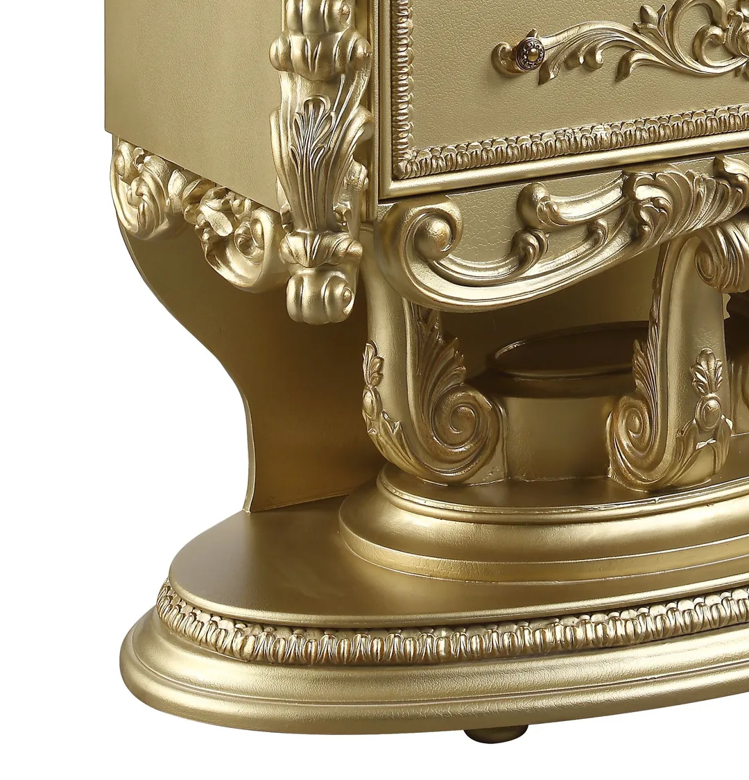 ACME FURNITURE Gold Finish 3-Drawer Accent Chest, photo 6 of 6