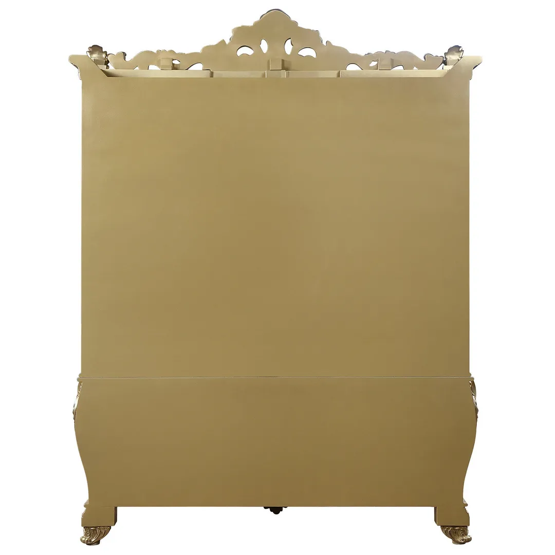 ACME FURNITURE Transitional Gold Finish Wood Curio Cabinet, photo 4 of 5