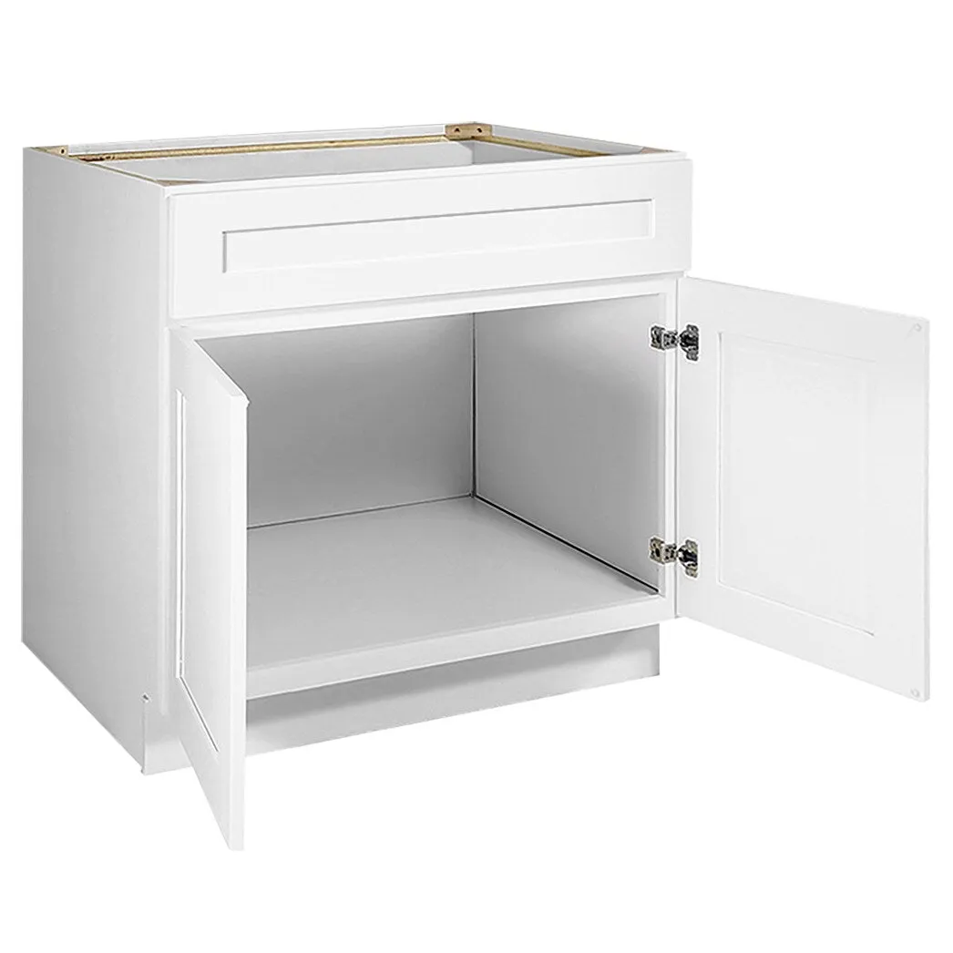 Design House Brookings 36-in W x 34.5-in H x 24-in D White Maple Base Ready To Assemble Plywood Cabinet (Recessed Panel Shaker Door Style), photo 2 of 19