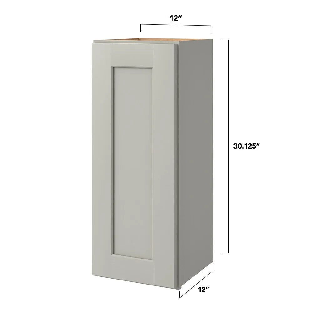 allen + roth Stonewall 12-in W x 30.125-in H x 12-in D Stone Wall Fully Assembled Cabinet (Flat Panel Shaker Door Style), photo 12 of 12