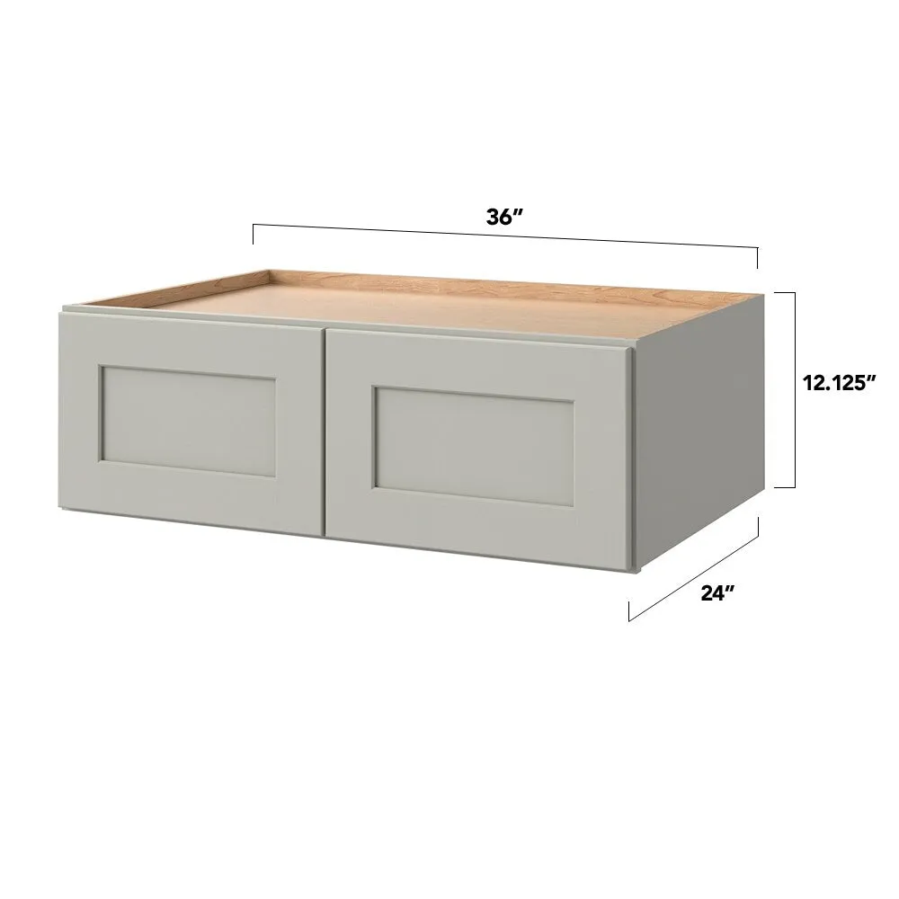 allen + roth Stonewall 36-in W x 12.125-in H x 24-in D Stone Wall Fully Assembled Cabinet (Flat Panel Shaker Door Style), photo 5 of 15