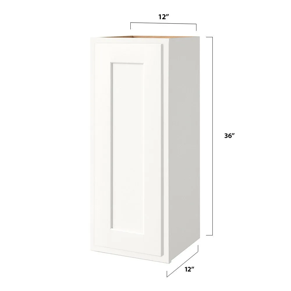 Shenandoah PRO Express Breckenridge 12-in W x 36.125-in H x 12-in D Linen Partial Overlay Wall Fully Assembled Plywood Cabinet (Recessed Panel Shaker Door Style), photo 4 of 13