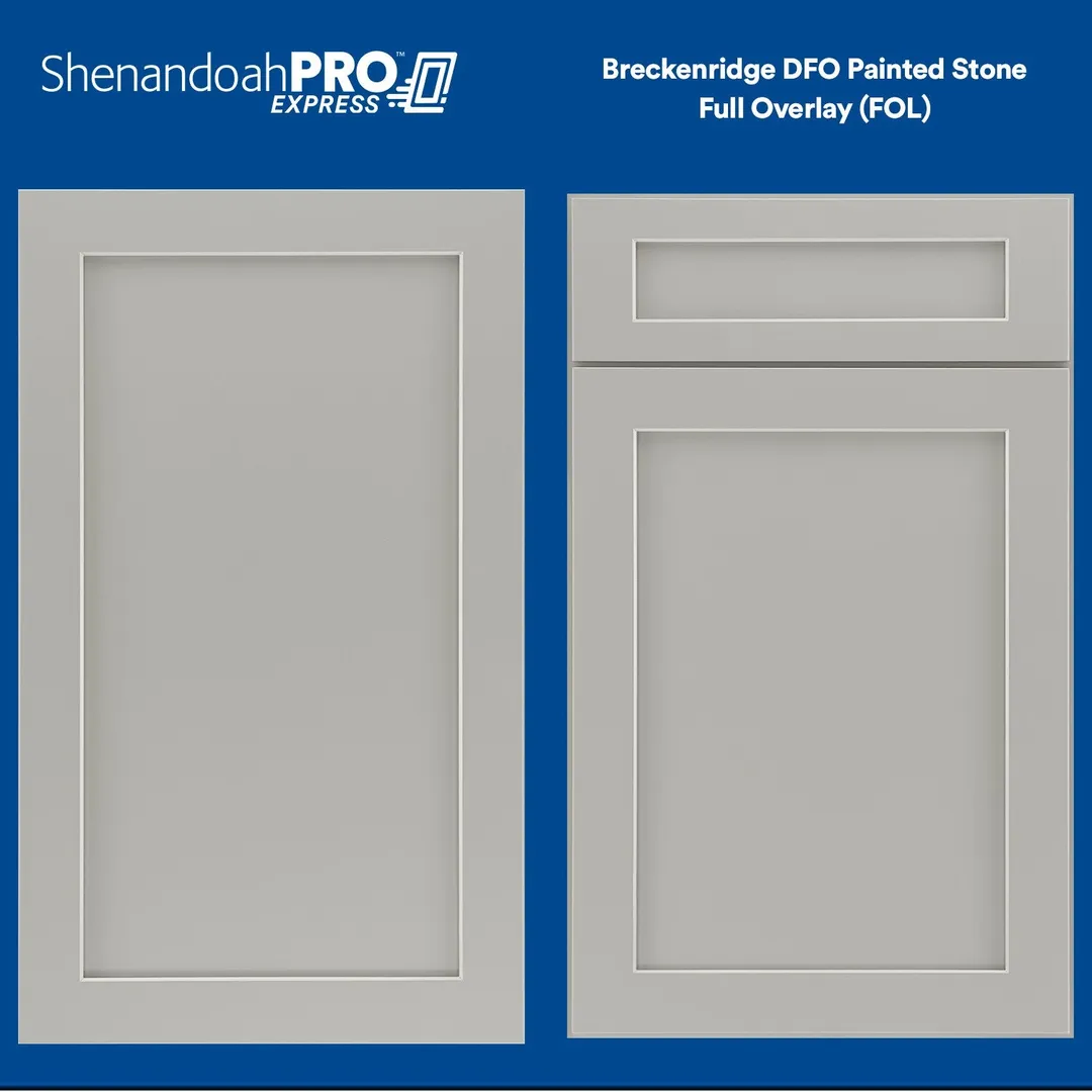 Shenandoah PRO Express Breckenridge 24-in W x 30.125-in H x 12-in D Stone Full Overlay Diagonal Corner Wall Fully Assembled Plywood Cabinet (Recessed Panel Shaker Style), photo 11 of 14