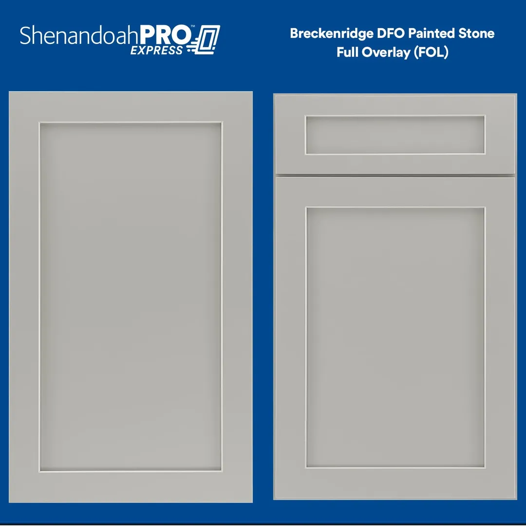 Shenandoah PRO Express Breckenridge 27-in W x 34.5-in H x 24-in D Stone Full Overlay Maple 1-Drawer Base Fully Assembled Plywood Cabinet (Recessed Panel Shaker Style), photo 11 of 14