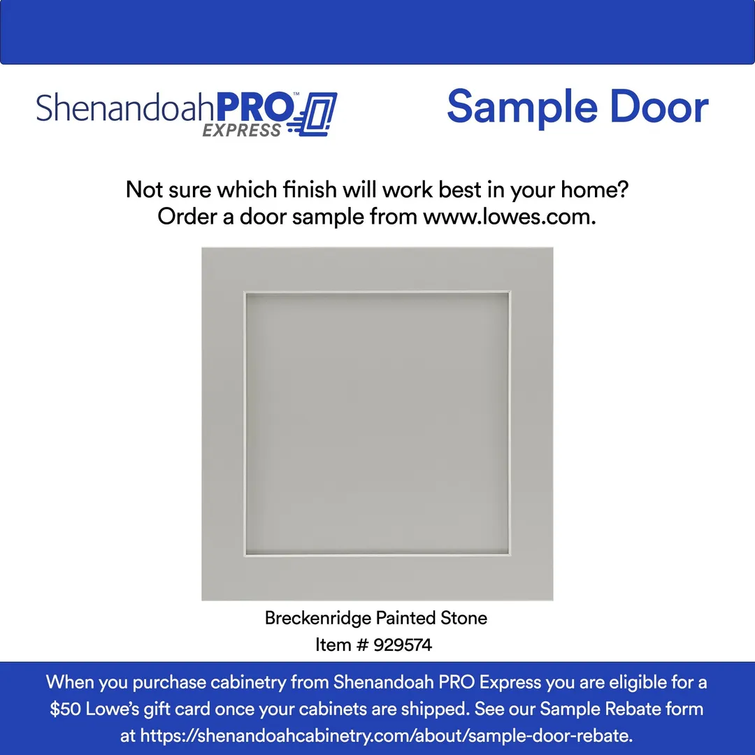 Shenandoah PRO Express Breckenridge 27-in W x 34.5-in H x 24-in D Stone Full Overlay Maple 1-Drawer Base Fully Assembled Plywood Cabinet (Recessed Panel Shaker Style), photo 12 of 14