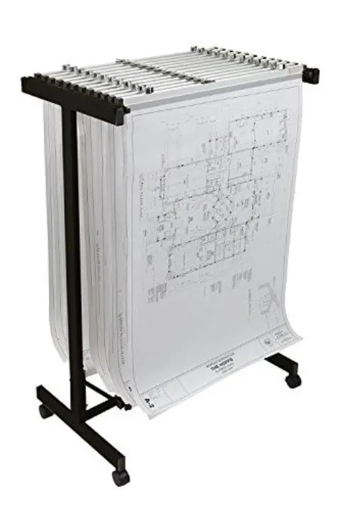 Expandable Blueprint Mobile Plan Center, Black
