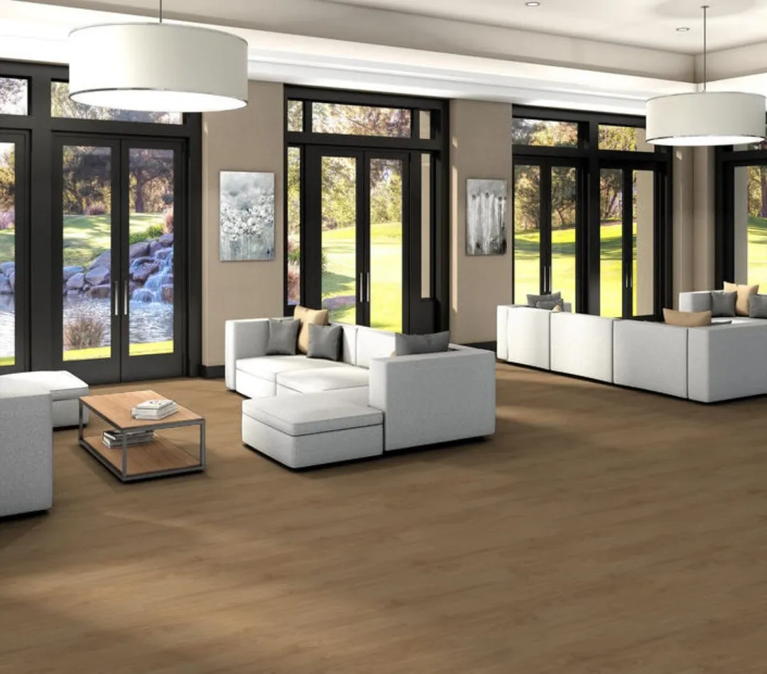 Shaw Boundless 8 Breezy Brown 8-mil x 7-in W x 48-in L Waterproof Glue Down Luxury Vinyl Plank Flooring (34.98-sq ft/ Carton), photo 2 of 9