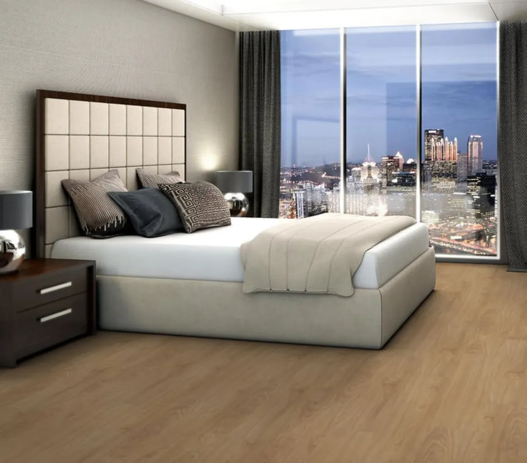 Shaw Boundless 8 Breezy Brown 8-mil x 7-in W x 48-in L Waterproof Glue Down Luxury Vinyl Plank Flooring (34.98-sq ft/ Carton), photo 4 of 9