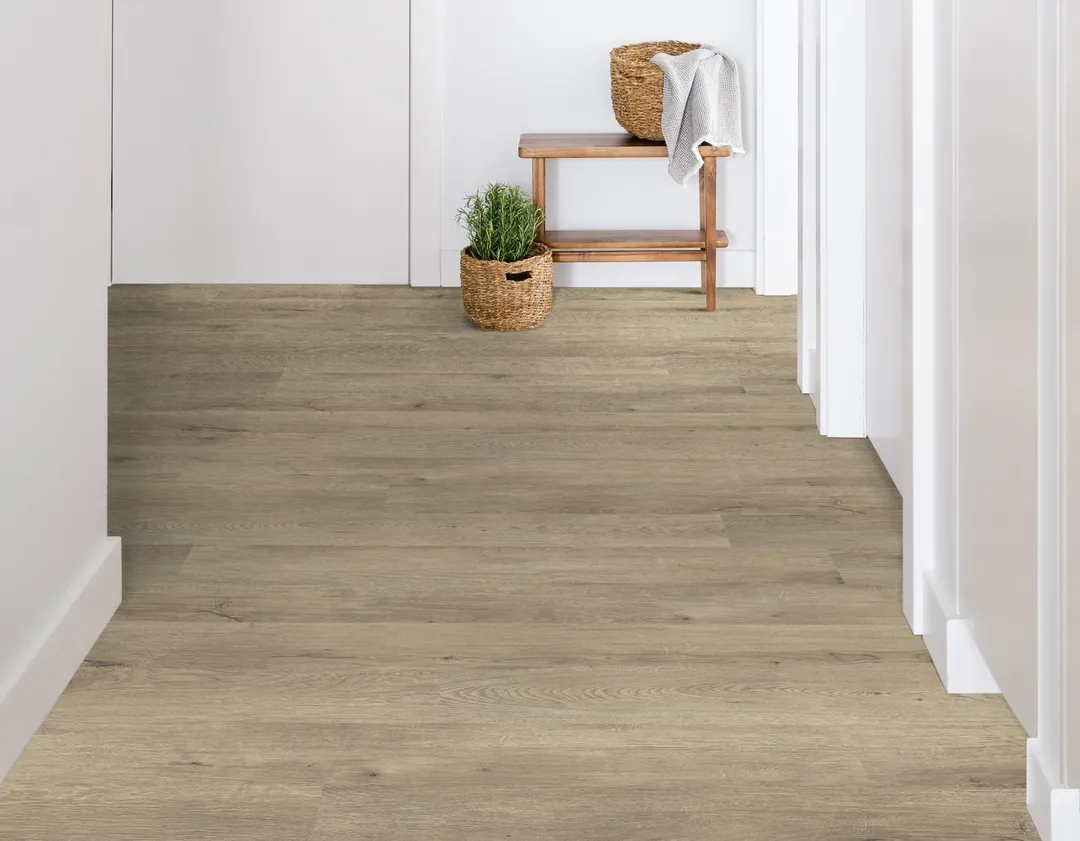 Shaw Perennial Dublin Brown 6-mil x 6-in W x 48-in L Waterproof Glue Down Luxury Vinyl Plank Flooring (53.93-sq ft/ Carton), photo 2 of 8