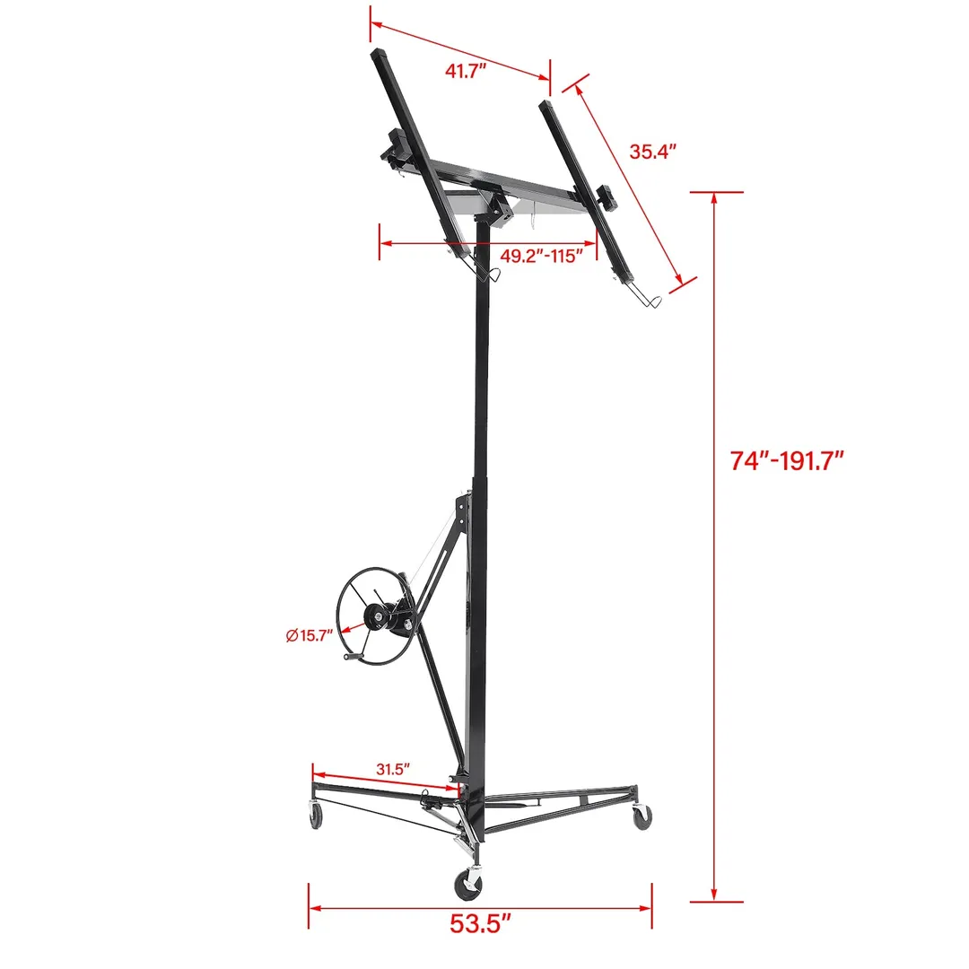 Maocao Hoom 16ft Drywall Lift 16-ft H x 53.5-in L x 53.5-in W Steel Drywall Lift, photo 4 of 9
