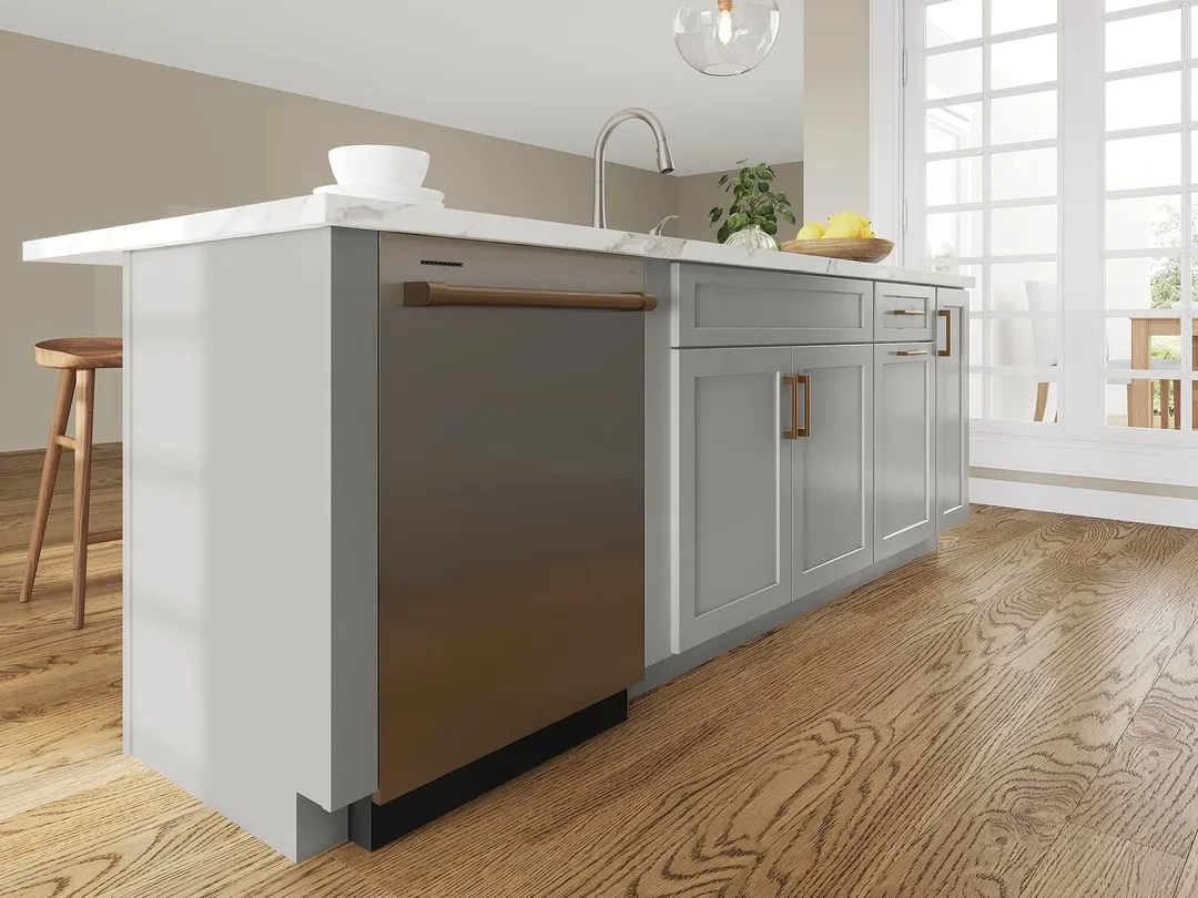 Shenandoah PRO Express Breckenridge 33-in W x 84-in H x 24-in D Stone Full Overlay 1-Drawer Double Oven Base Fully Assembled Plywood Cabinet (Recessed Panel Shaker Style), photo 6 of 14