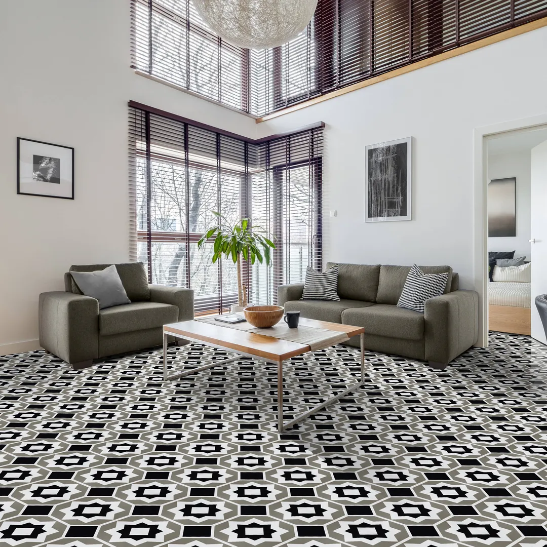 Achim Onyx Star 2.75-mil x 12-in W Peel and Stick Patterned look Luxury Vinyl Tile Flooring ( 20-sq ft Carton ), photo 2 of 10