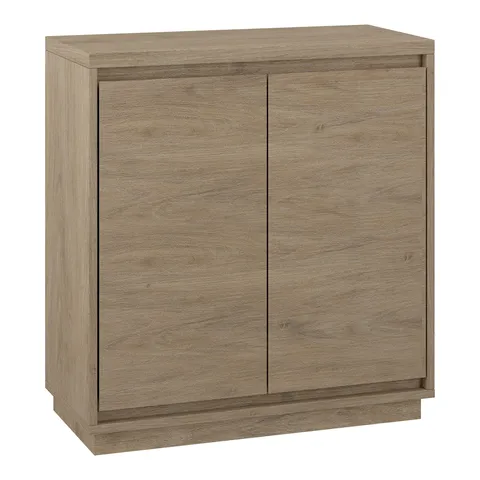 Presque Antiqued Gray Oak 2-Shelf Office Cabinet