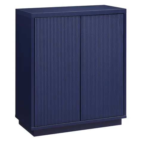 Alston Dark Blue 2-Shelf Office Cabinet