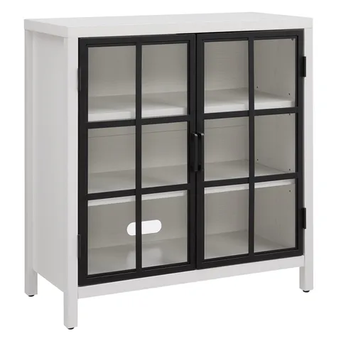 Bennett White 2-Shelf Office Cabinet
