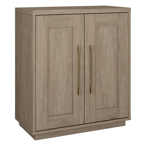 Tillman Antiqued Gray Oak 2-Shelf Office Cabinet