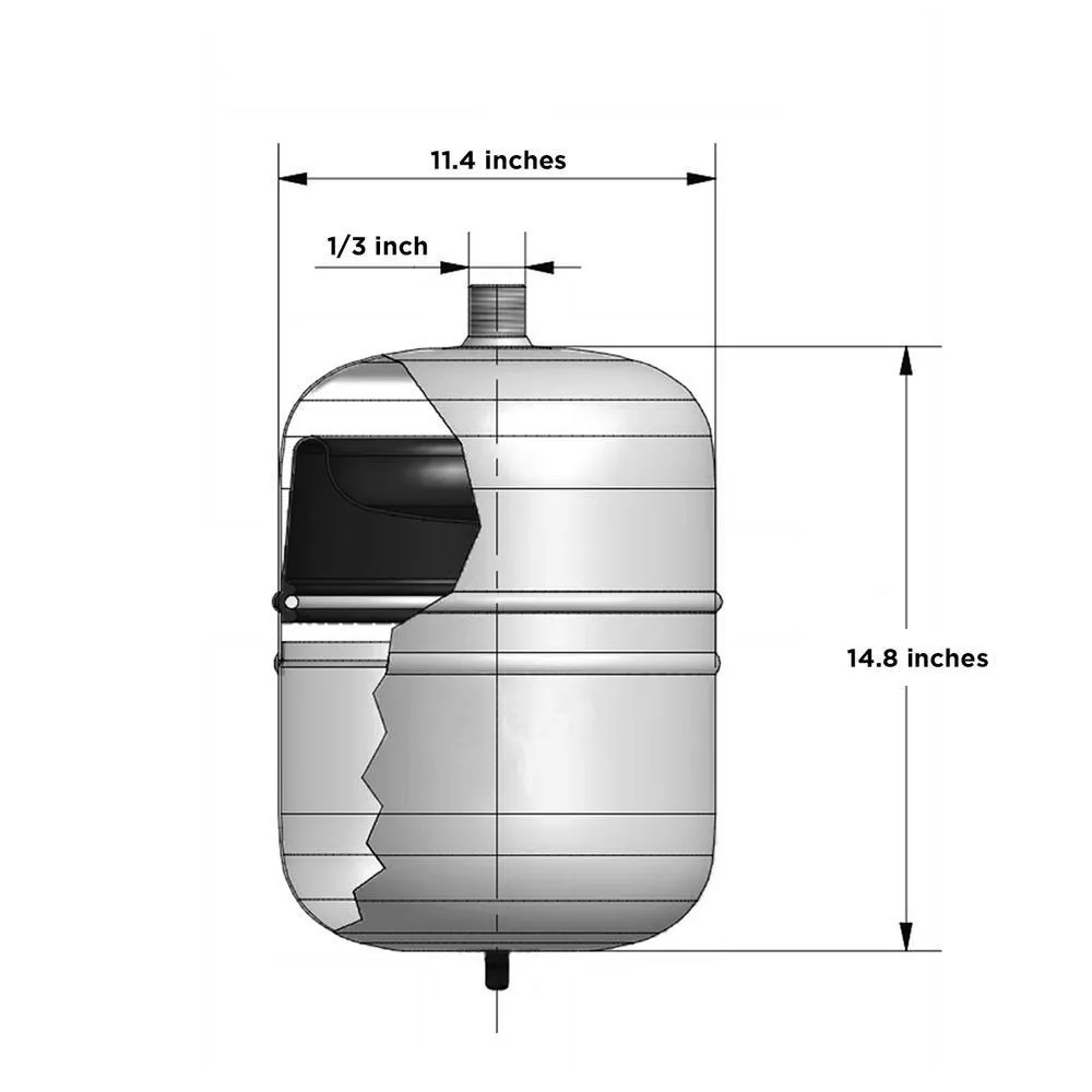 The Plumber's Choice 4.8 Gal. Non-Potable Hot Water Hydronic Expansion Tank, photo 2 of 5