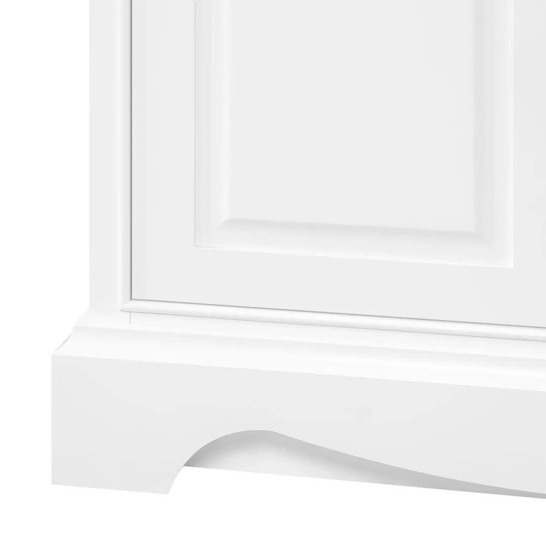 allen + roth Rutherfurd 24-in x 72-in x 15.98-in Swan White Wood Freestanding Soft Close Linen Cabinet, photo 14 of 14