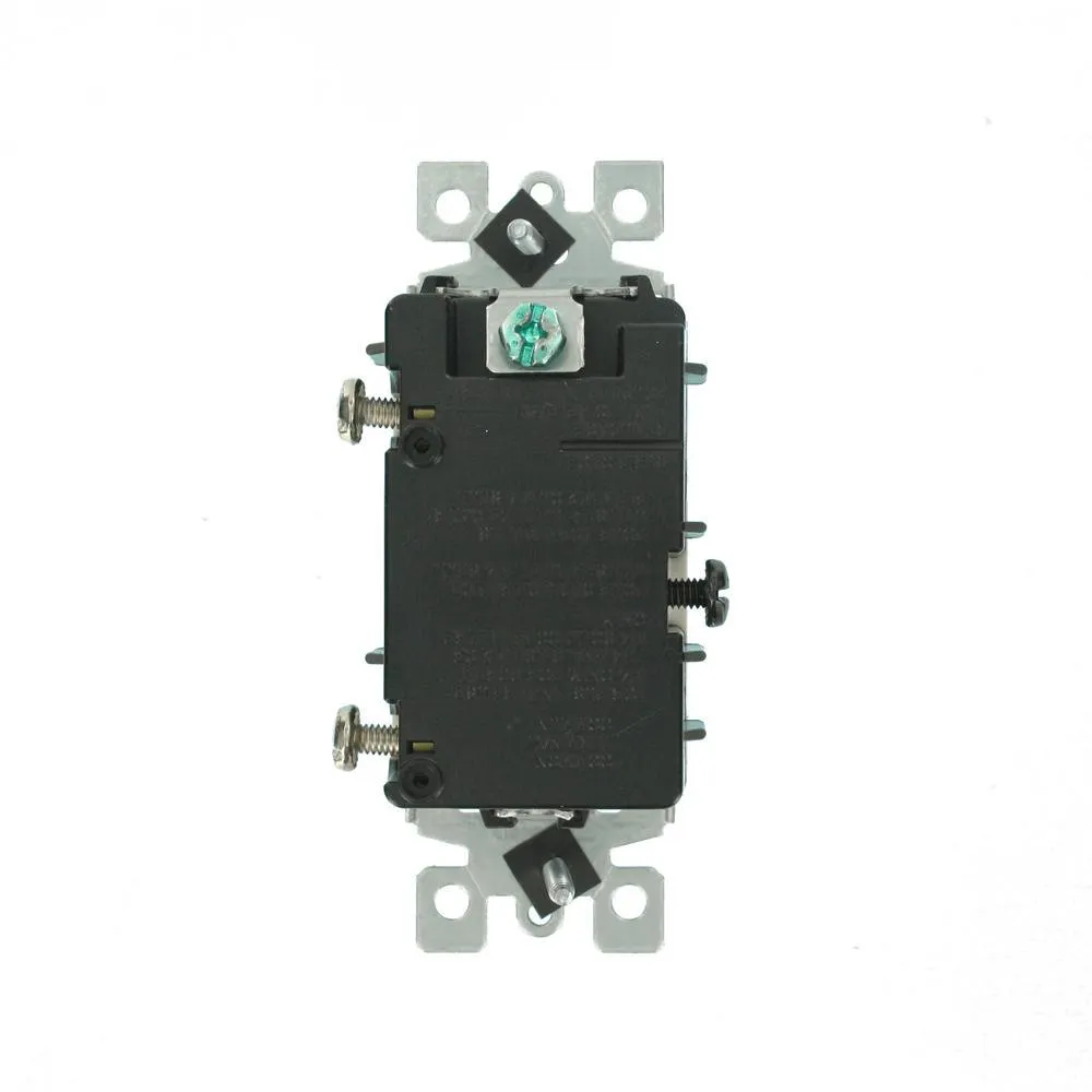 15-Amp Commercial Grade Combination Two Single Pole Rocker Switches, White, photo 3 of 5
