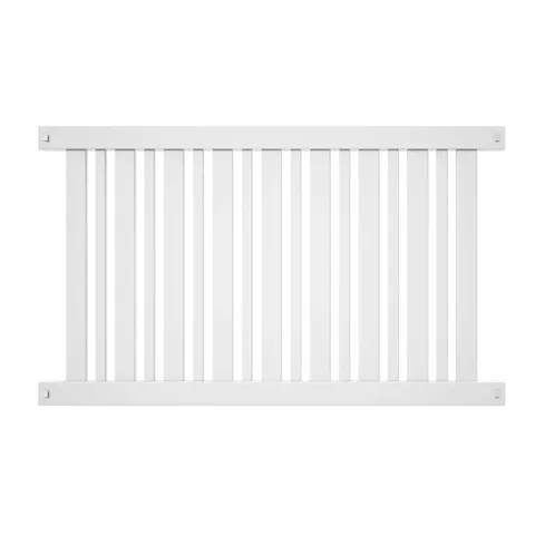 4x6 White Vinyl Flat-top Fence Panel