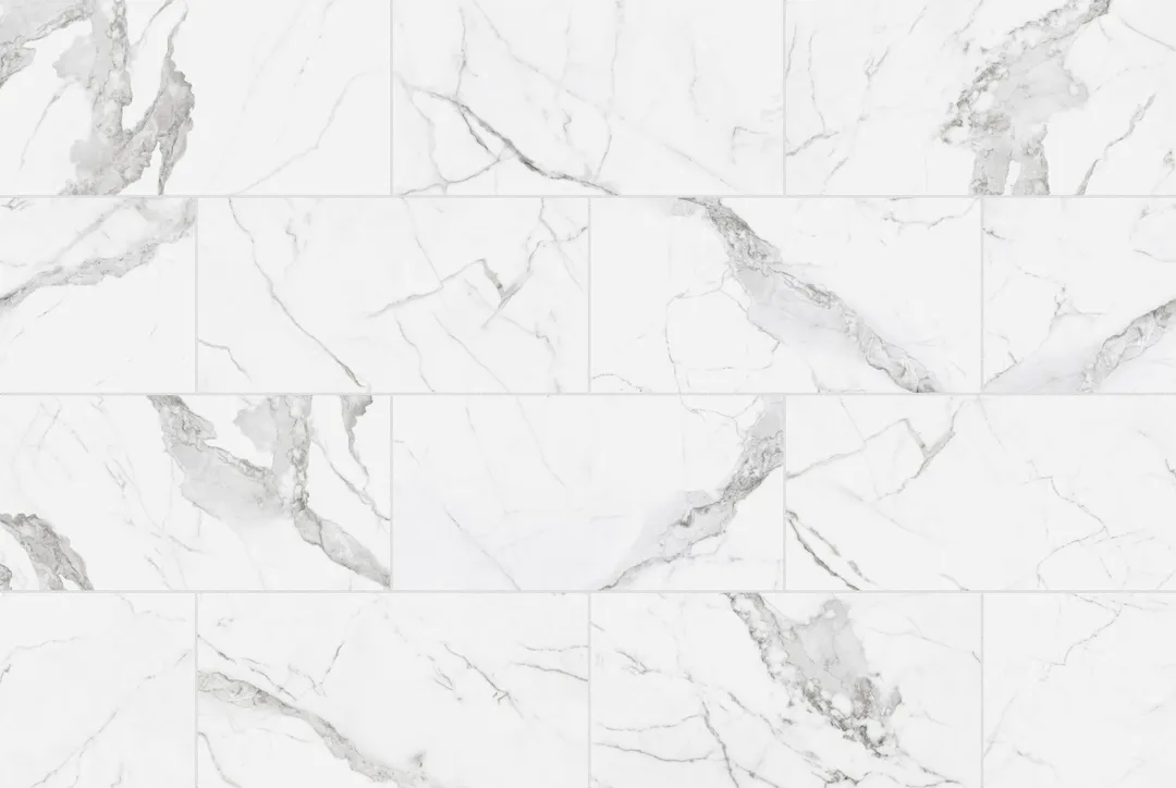 Regent Statuario 6-in x 12-in Polished Porcelain Marble Look Floor and Wall Tile (10.3-sq ft/Carton), photo 4 of 8