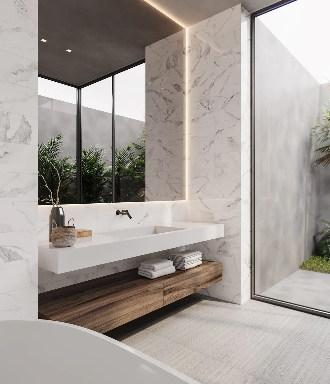 Regent Statuario 6-in x 12-in Polished Porcelain Marble Look Floor and Wall Tile (10.3-sq ft/Carton), photo 5 of 8