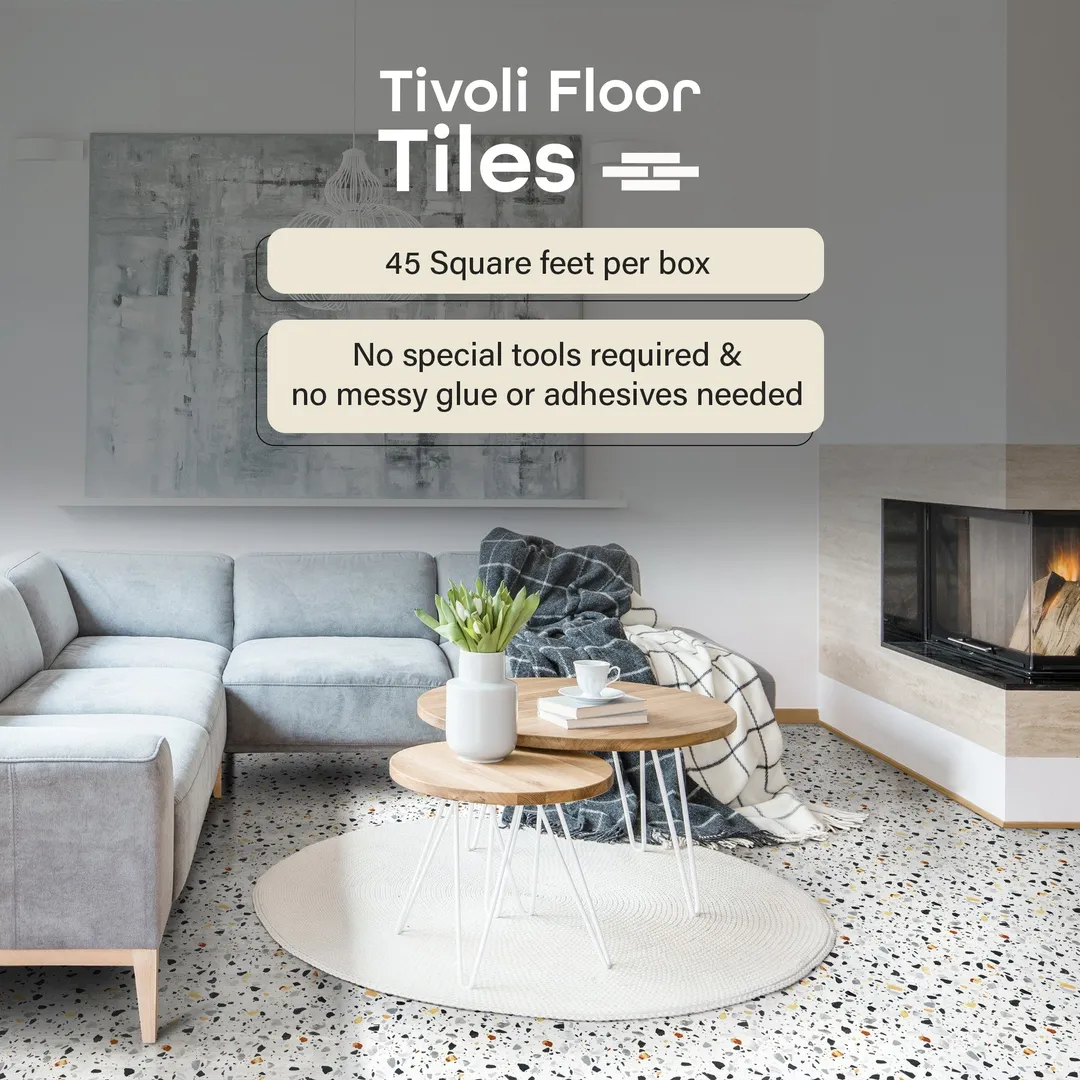 Achim Mosaic 0.07-mil x 12-in W Peel and Stick Stone look Vinyl Tile Flooring ( 45-sq ft Carton ), photo 6 of 9