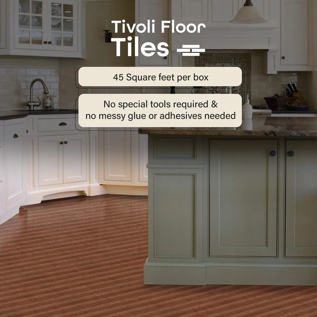 Achim Medium Oak Plank-Look 0.07-mil x 12-in W Peel and Stick Wood look Vinyl Tile Flooring ( 45-sq ft Carton ), photo 3 of 7