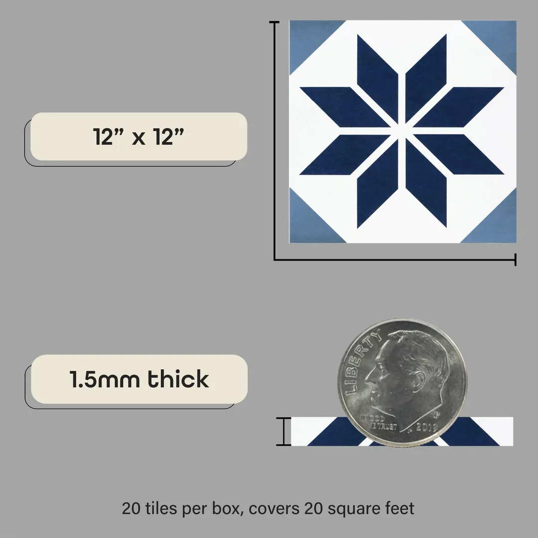 Achim Starlight 2.75-mil x 12-in W Peel and Stick Patterned look Luxury Vinyl Tile Flooring ( 20-sq ft Carton ), photo 9 of 10