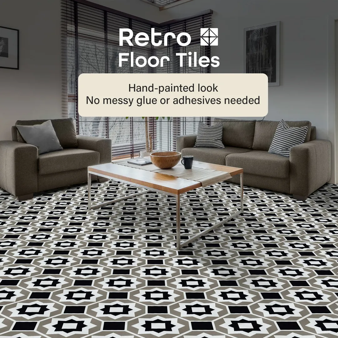 Achim Onyx Star 2.75-mil x 12-in W Peel and Stick Patterned look Luxury Vinyl Tile Flooring ( 20-sq ft Carton ), photo 7 of 10