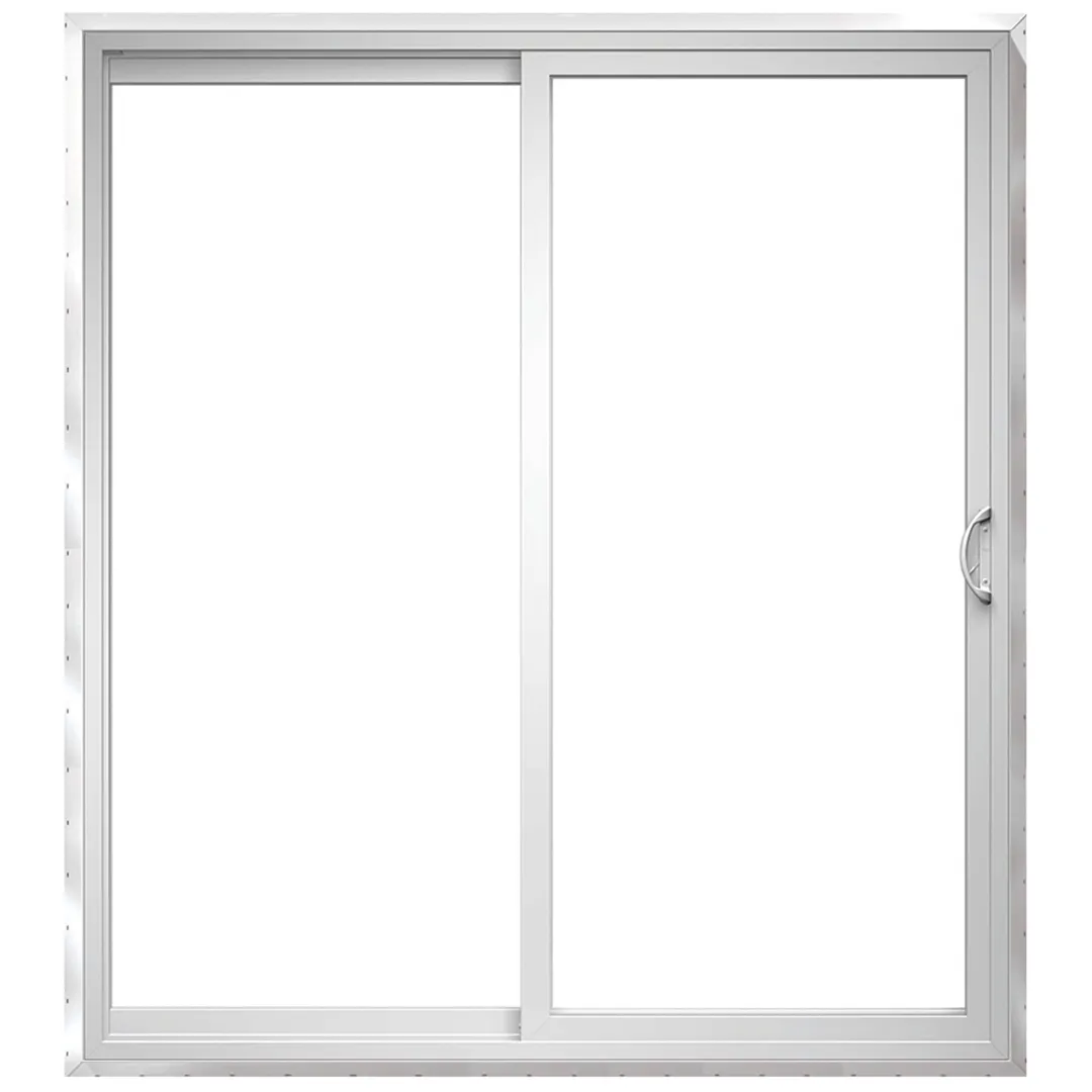 Pella 150 Series 96-in x 80-in x 4-9/16-in Jamb White Vinyl Sliding Universal Double Patio Door with Low-E Argon Glass, photo 2 of 5