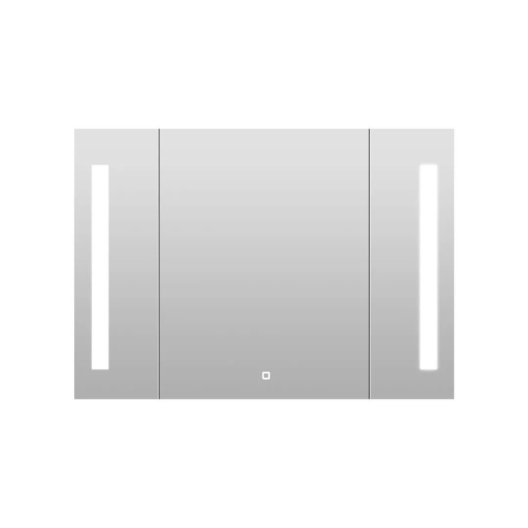 AAZJ AS 30-in x 26-in Lighted LED Fog Free Surface/Recessed Mount Black Mirrored Soft Close Medicine Cabinet, photo 4 of 8