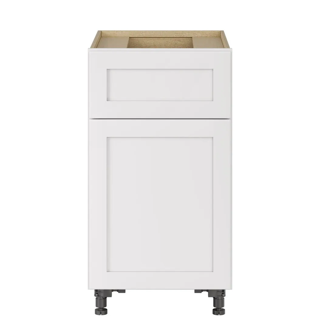 Whalen CLICK-IT Enfield 18-in W x 34.5-in H x 24-in D Classic White Birch 1-Drawer Base Ready To Assemble Plywood Cabinet (Raised Panel Shaker Style), photo 9 of 14