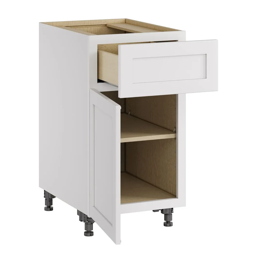 Whalen CLICK-IT Enfield 18-in W x 34.5-in H x 24-in D Classic White Birch 1-Drawer Base Ready To Assemble Plywood Cabinet (Raised Panel Shaker Style), photo 4 of 14