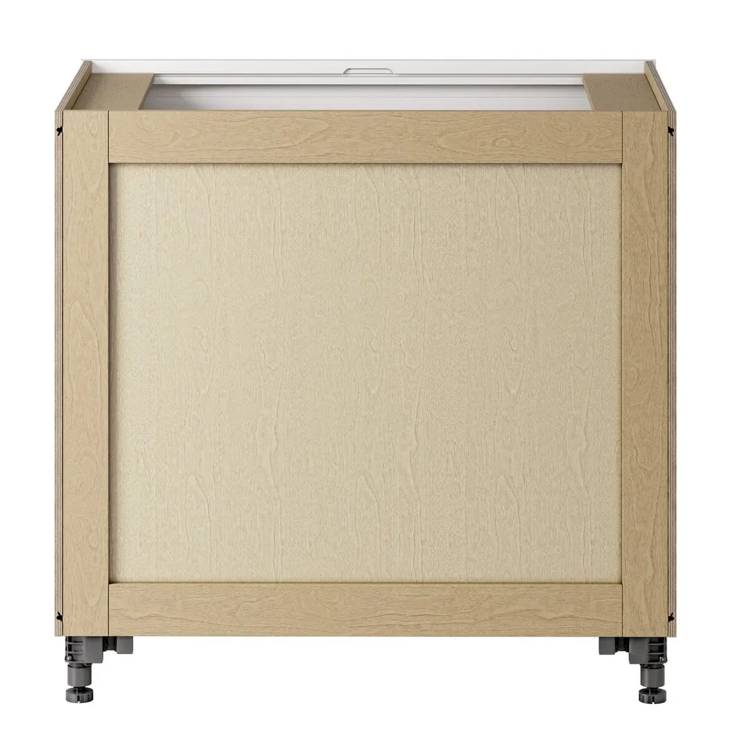Whalen CLICK-IT Enfield 36-in W x 34.5-in H x 24-in D Classic White Birch 2-Drawer Base Ready To Assemble Plywood Cabinet (Raised Panel Style), photo 12 of 13