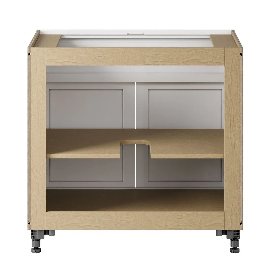 Whalen CLICK-IT Enfield 36-in W x 34.5-in H x 24-in D Classic White Birch Sink Base Ready To Assemble Plywood Cabinet (Raised Panel Shaker Style), photo 5 of 10